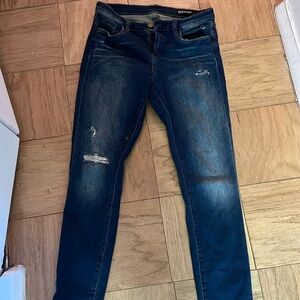 BlankNYC blue wash ripped straight jeans